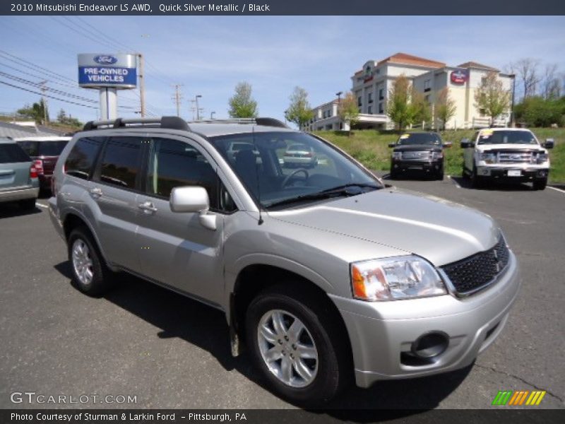 Quick Silver Metallic / Black 2010 Mitsubishi Endeavor LS AWD