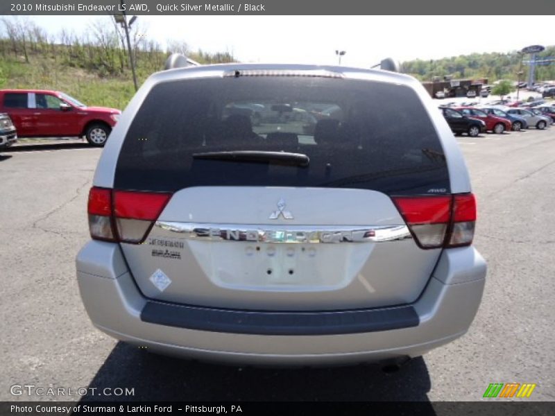 Quick Silver Metallic / Black 2010 Mitsubishi Endeavor LS AWD