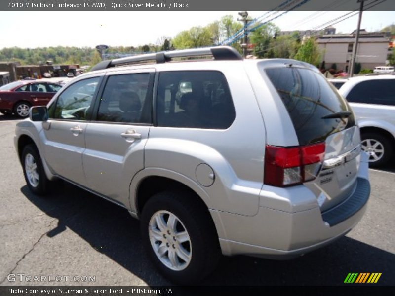 Quick Silver Metallic / Black 2010 Mitsubishi Endeavor LS AWD