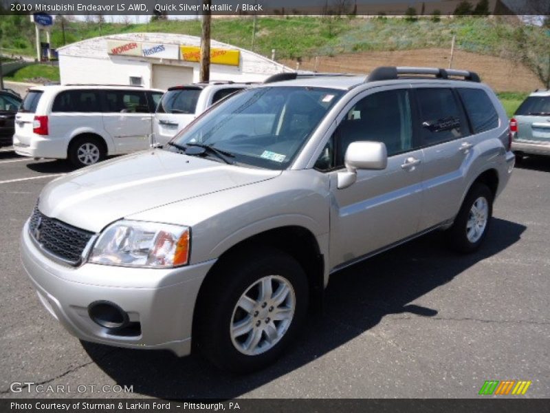 Quick Silver Metallic / Black 2010 Mitsubishi Endeavor LS AWD