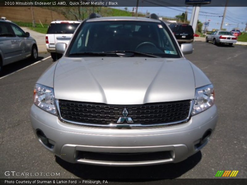 Quick Silver Metallic / Black 2010 Mitsubishi Endeavor LS AWD