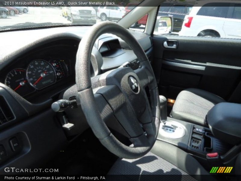 Quick Silver Metallic / Black 2010 Mitsubishi Endeavor LS AWD