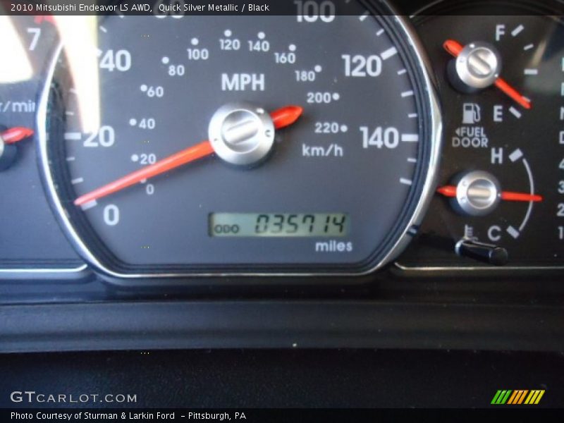 Quick Silver Metallic / Black 2010 Mitsubishi Endeavor LS AWD