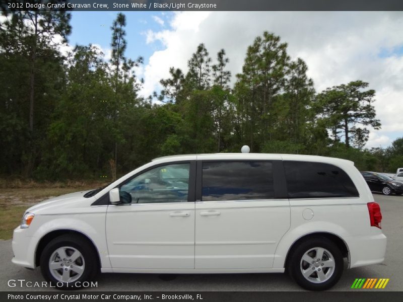 Stone White / Black/Light Graystone 2012 Dodge Grand Caravan Crew