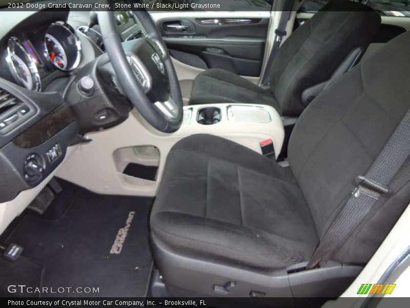 Stone White / Black/Light Graystone 2012 Dodge Grand Caravan Crew