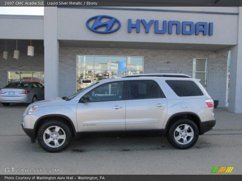Liquid Silver Metallic / Ebony 2007 GMC Acadia SLE