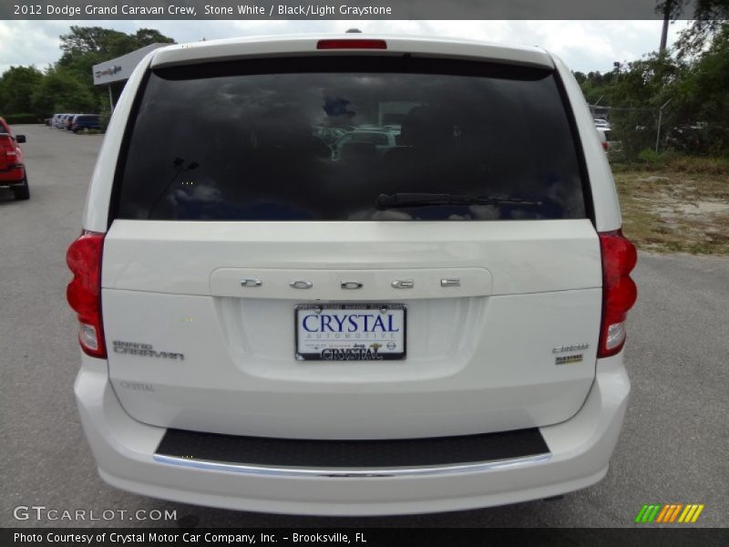 Stone White / Black/Light Graystone 2012 Dodge Grand Caravan Crew