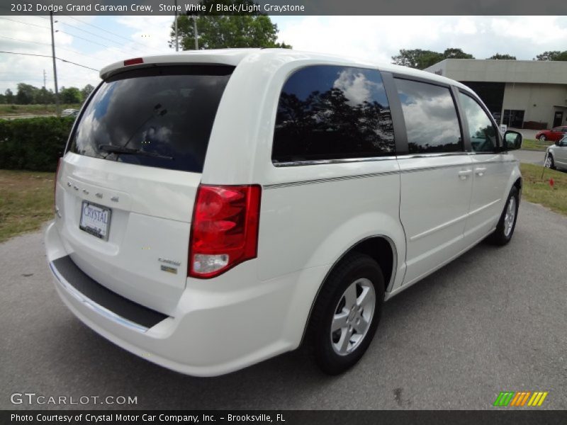 Stone White / Black/Light Graystone 2012 Dodge Grand Caravan Crew