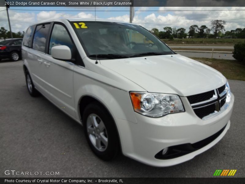 Stone White / Black/Light Graystone 2012 Dodge Grand Caravan Crew