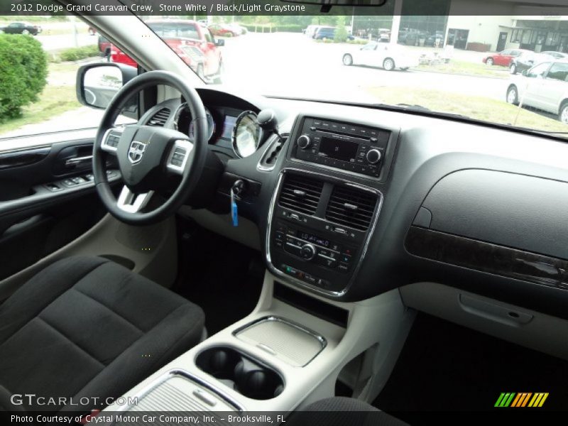 Stone White / Black/Light Graystone 2012 Dodge Grand Caravan Crew