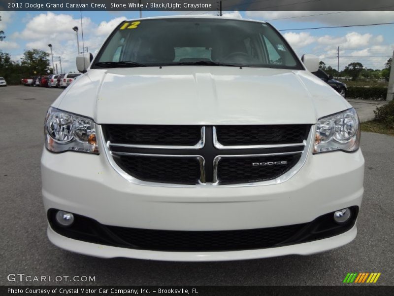 Stone White / Black/Light Graystone 2012 Dodge Grand Caravan Crew