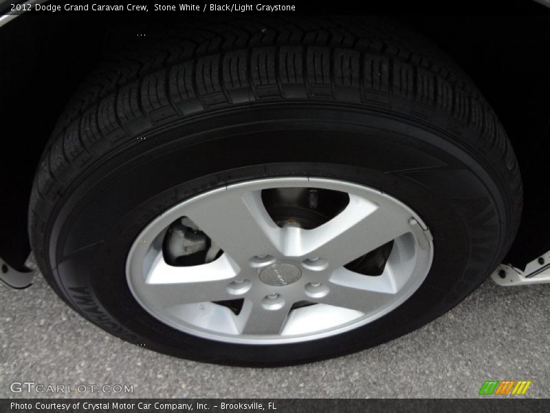 Stone White / Black/Light Graystone 2012 Dodge Grand Caravan Crew