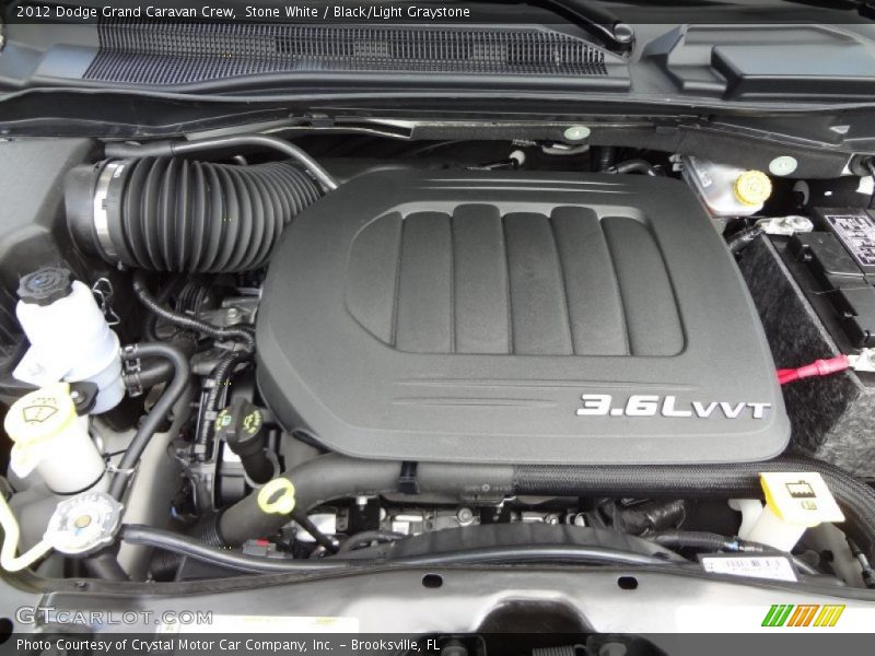 Stone White / Black/Light Graystone 2012 Dodge Grand Caravan Crew