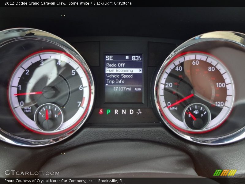 Stone White / Black/Light Graystone 2012 Dodge Grand Caravan Crew