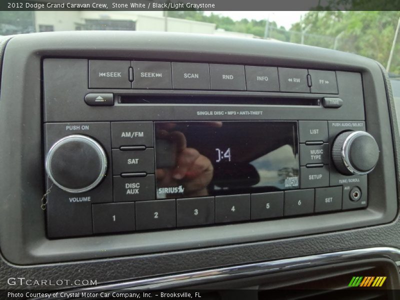 Stone White / Black/Light Graystone 2012 Dodge Grand Caravan Crew