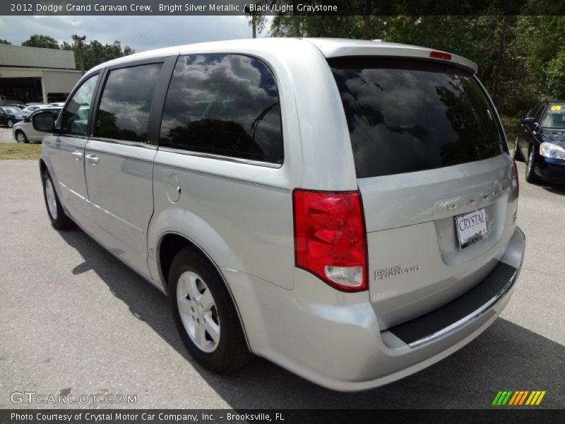 Bright Silver Metallic / Black/Light Graystone 2012 Dodge Grand Caravan Crew