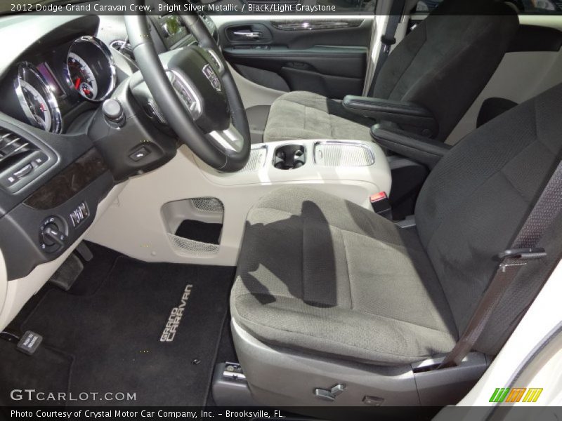 Bright Silver Metallic / Black/Light Graystone 2012 Dodge Grand Caravan Crew