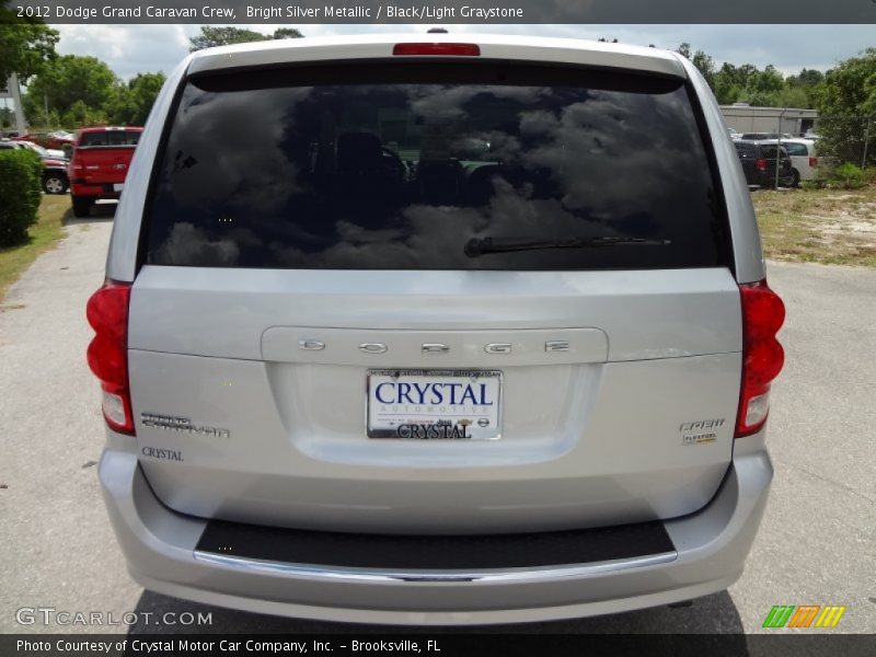 Bright Silver Metallic / Black/Light Graystone 2012 Dodge Grand Caravan Crew
