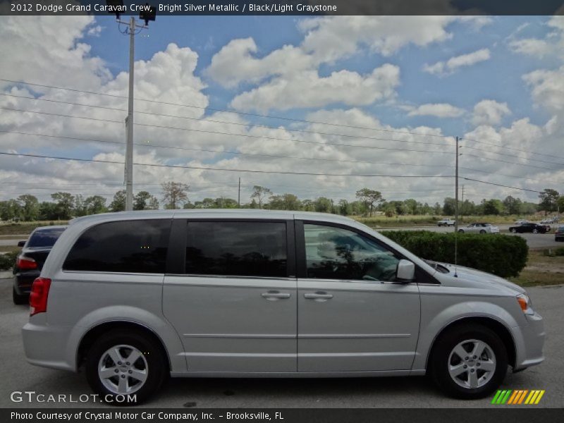 Bright Silver Metallic / Black/Light Graystone 2012 Dodge Grand Caravan Crew