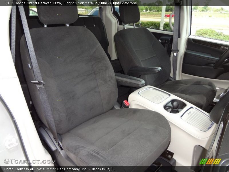 Bright Silver Metallic / Black/Light Graystone 2012 Dodge Grand Caravan Crew