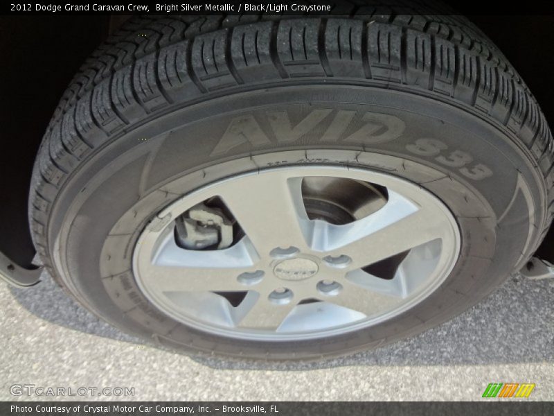 Bright Silver Metallic / Black/Light Graystone 2012 Dodge Grand Caravan Crew