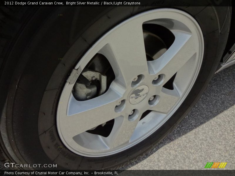 Bright Silver Metallic / Black/Light Graystone 2012 Dodge Grand Caravan Crew