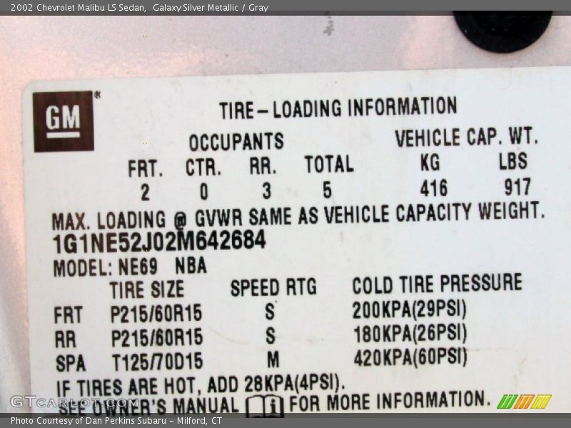 Galaxy Silver Metallic / Gray 2002 Chevrolet Malibu LS Sedan