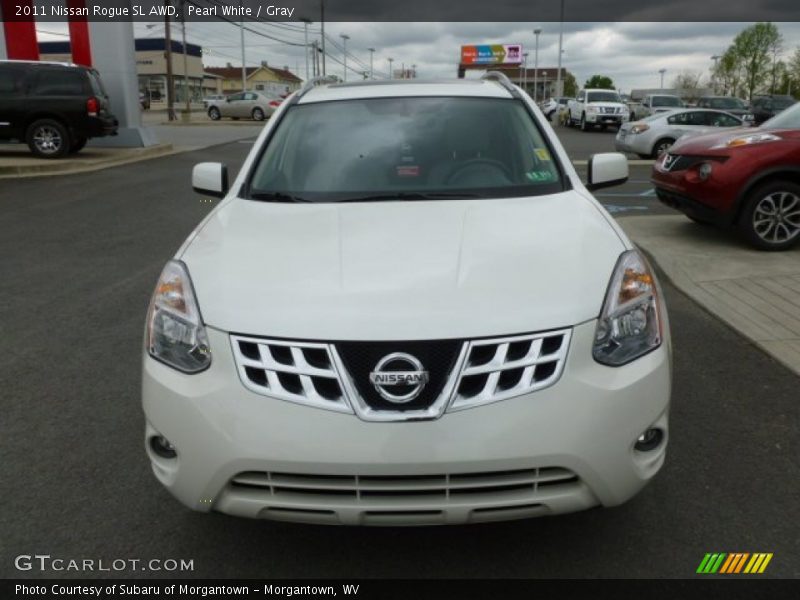 Pearl White / Gray 2011 Nissan Rogue SL AWD