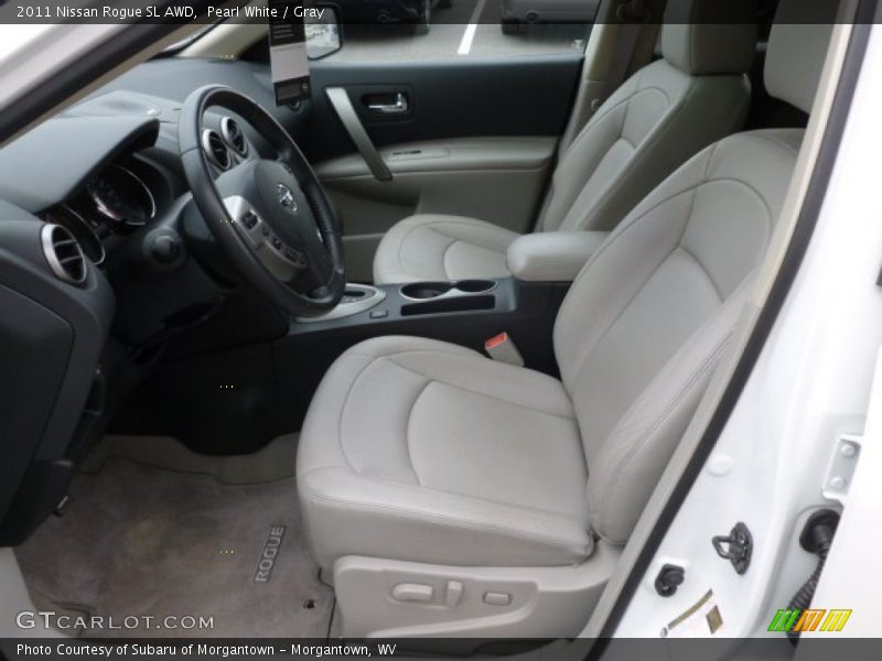 Pearl White / Gray 2011 Nissan Rogue SL AWD
