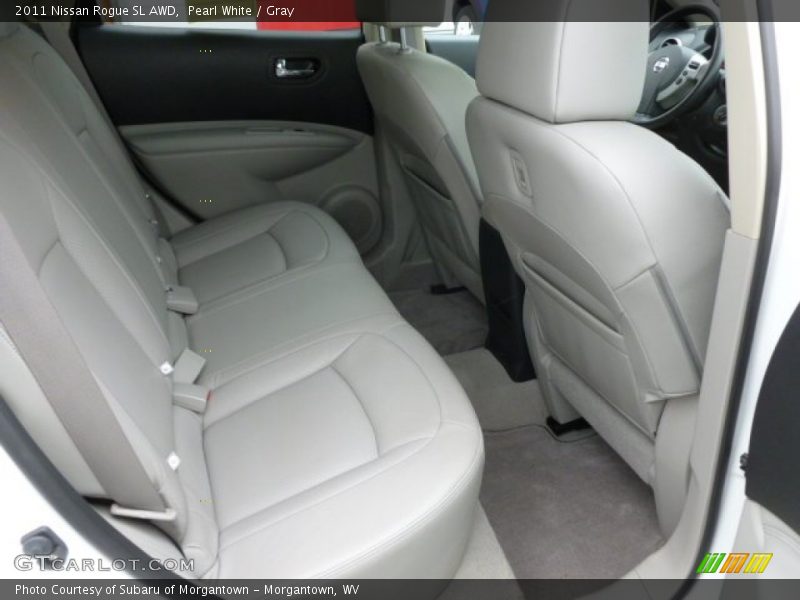 Pearl White / Gray 2011 Nissan Rogue SL AWD