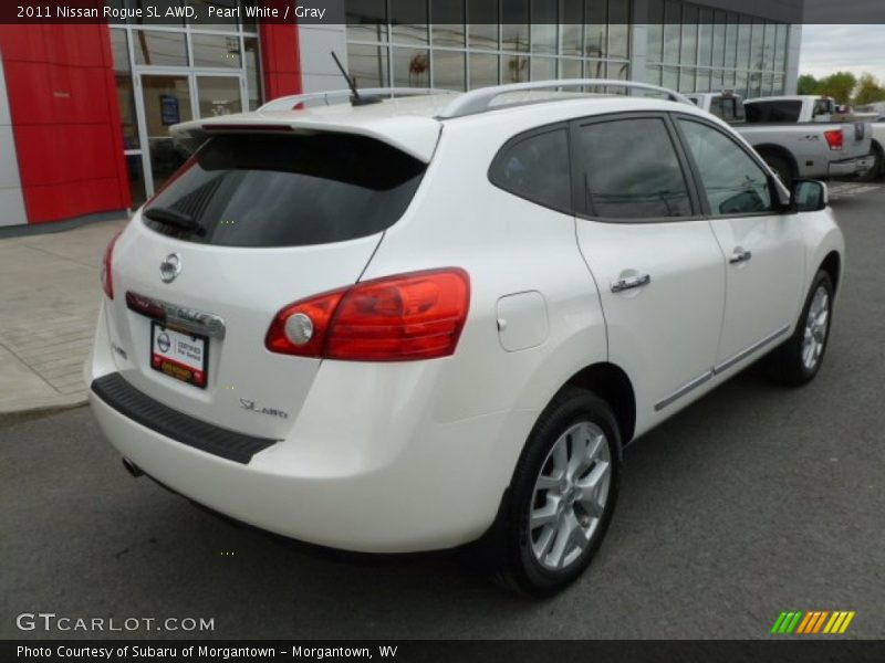Pearl White / Gray 2011 Nissan Rogue SL AWD
