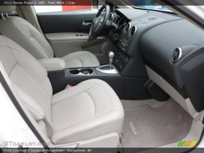 Pearl White / Gray 2011 Nissan Rogue SL AWD