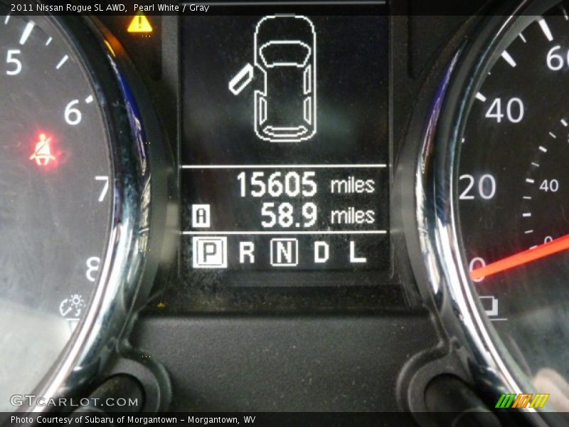 Pearl White / Gray 2011 Nissan Rogue SL AWD