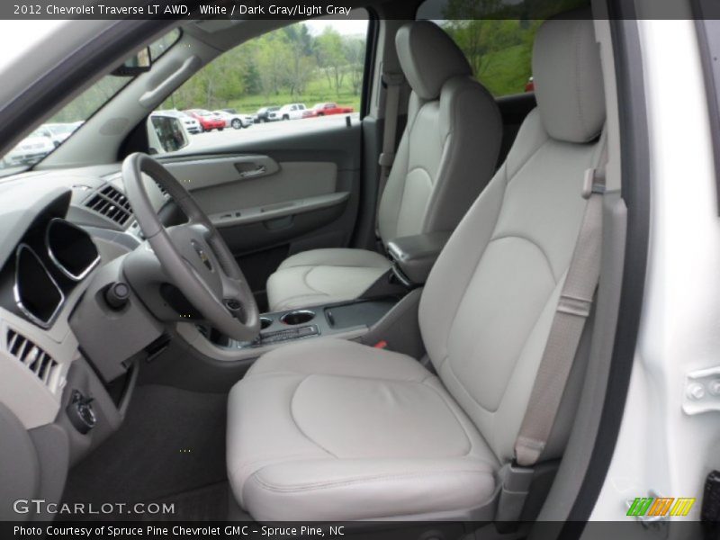 White / Dark Gray/Light Gray 2012 Chevrolet Traverse LT AWD