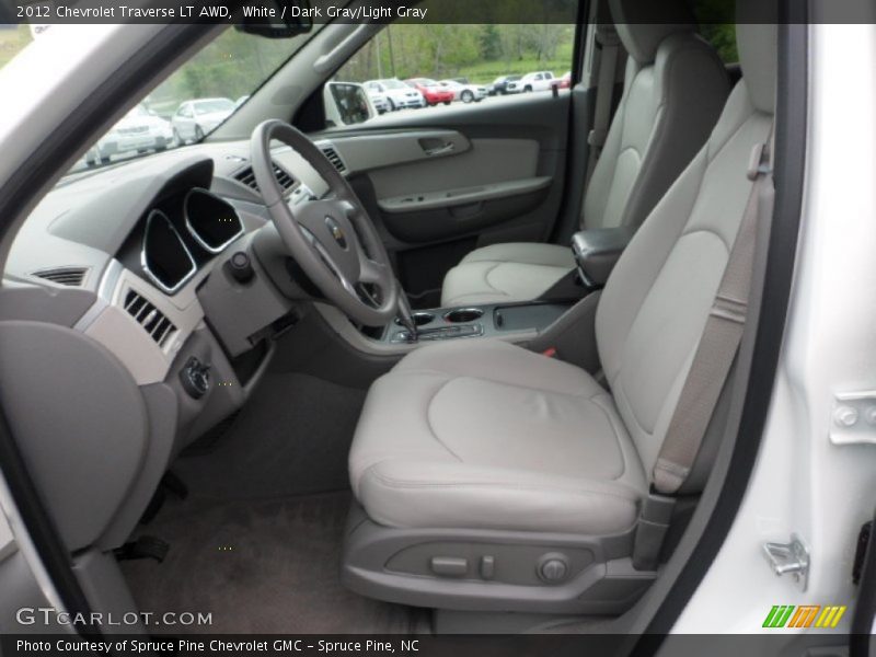 White / Dark Gray/Light Gray 2012 Chevrolet Traverse LT AWD