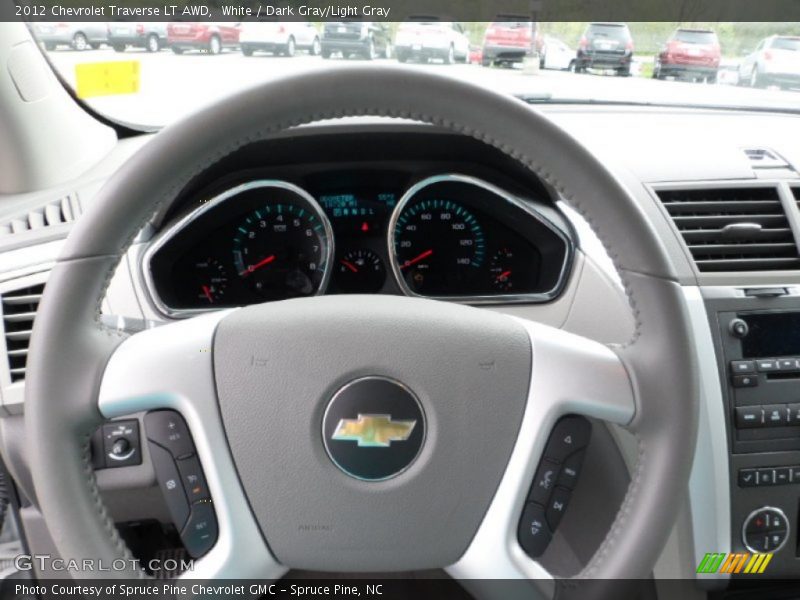 White / Dark Gray/Light Gray 2012 Chevrolet Traverse LT AWD