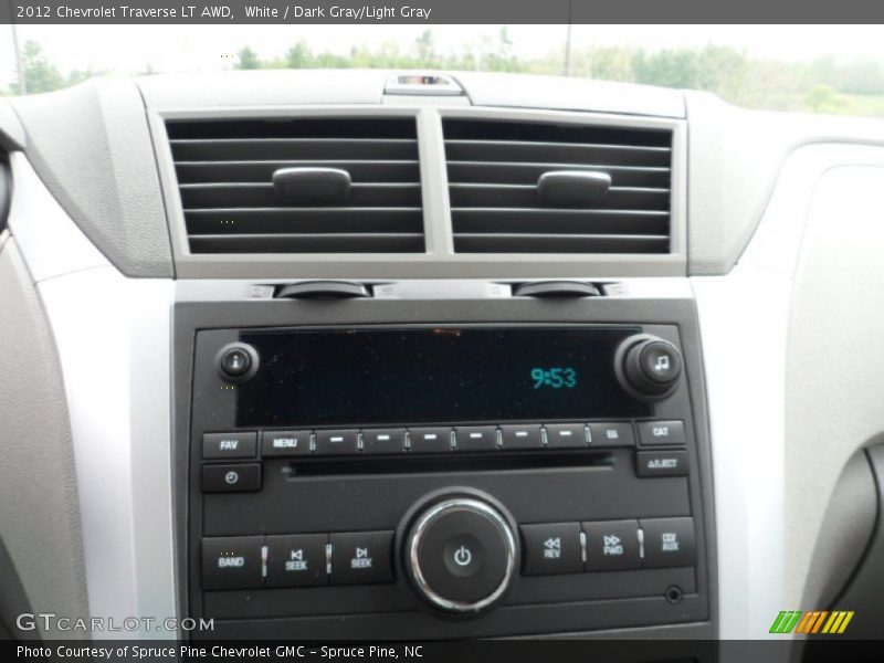 White / Dark Gray/Light Gray 2012 Chevrolet Traverse LT AWD