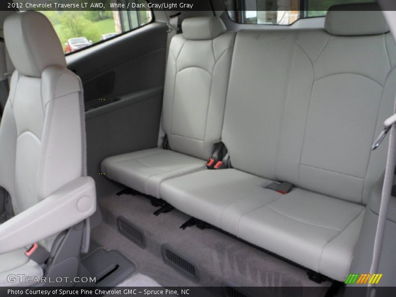 White / Dark Gray/Light Gray 2012 Chevrolet Traverse LT AWD
