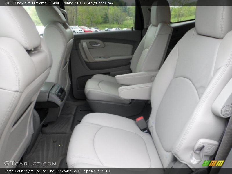 White / Dark Gray/Light Gray 2012 Chevrolet Traverse LT AWD