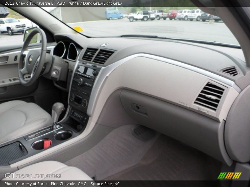 White / Dark Gray/Light Gray 2012 Chevrolet Traverse LT AWD