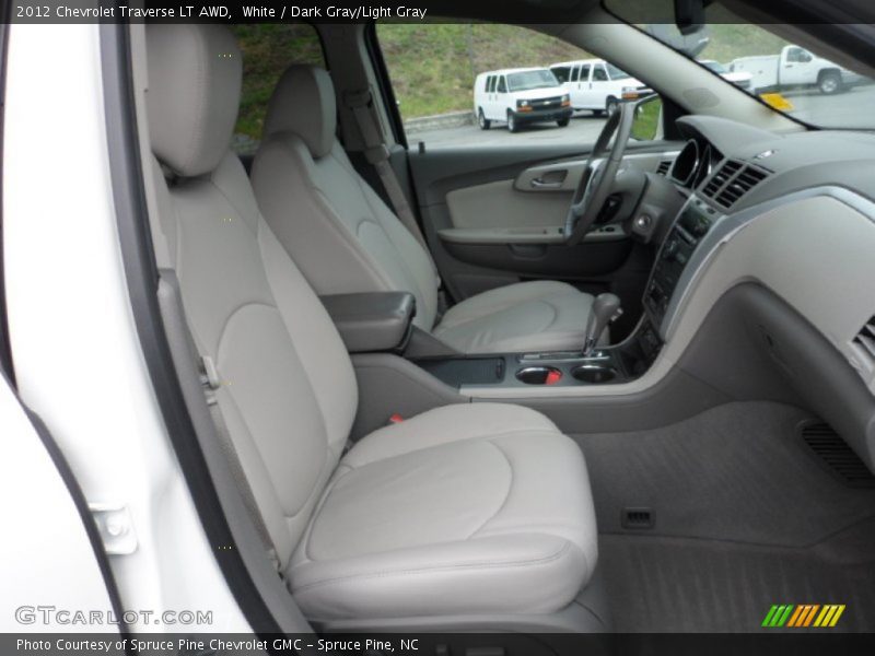 White / Dark Gray/Light Gray 2012 Chevrolet Traverse LT AWD