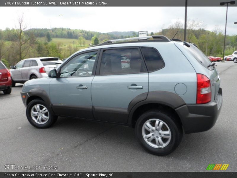 Desert Sage Metallic / Gray 2007 Hyundai Tucson SE 4WD