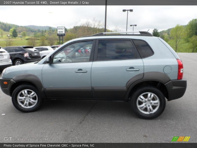 Desert Sage Metallic / Gray 2007 Hyundai Tucson SE 4WD