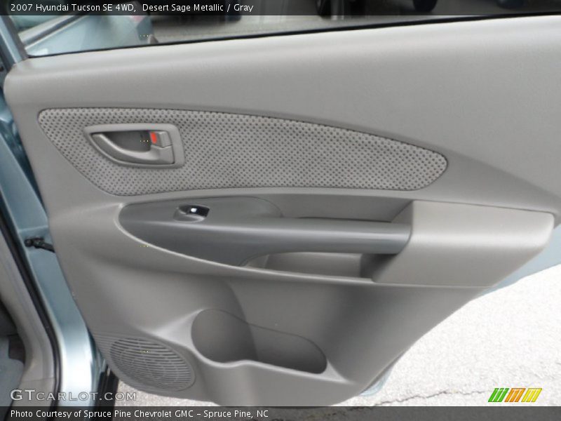 Desert Sage Metallic / Gray 2007 Hyundai Tucson SE 4WD