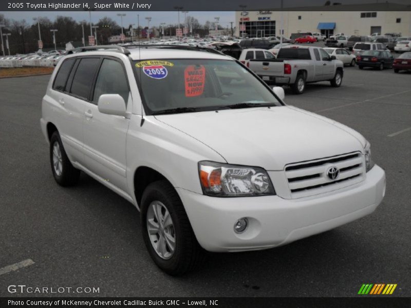 Super White / Ivory 2005 Toyota Highlander I4