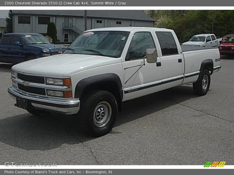 Summit White / Gray 2000 Chevrolet Silverado 3500 LS Crew Cab 4x4