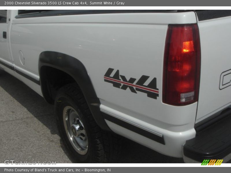 Summit White / Gray 2000 Chevrolet Silverado 3500 LS Crew Cab 4x4