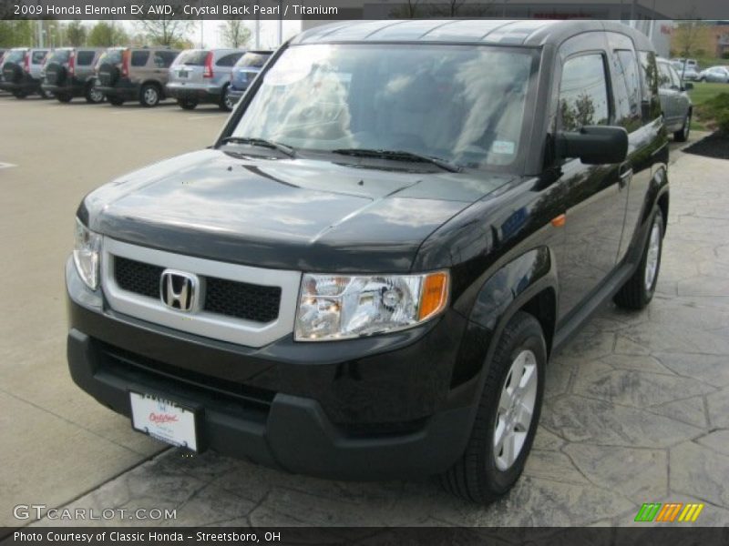Crystal Black Pearl / Titanium 2009 Honda Element EX AWD