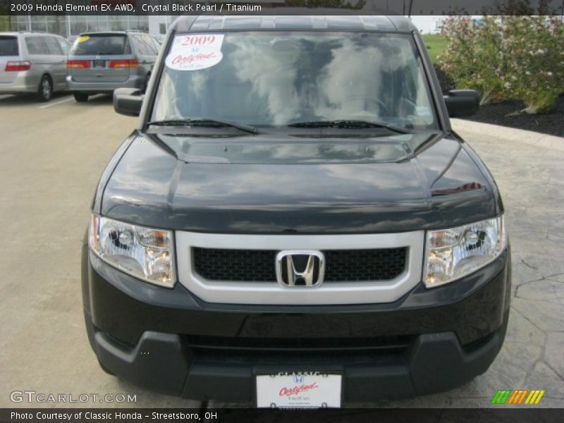 Crystal Black Pearl / Titanium 2009 Honda Element EX AWD