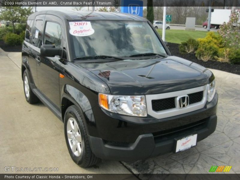 Crystal Black Pearl / Titanium 2009 Honda Element EX AWD